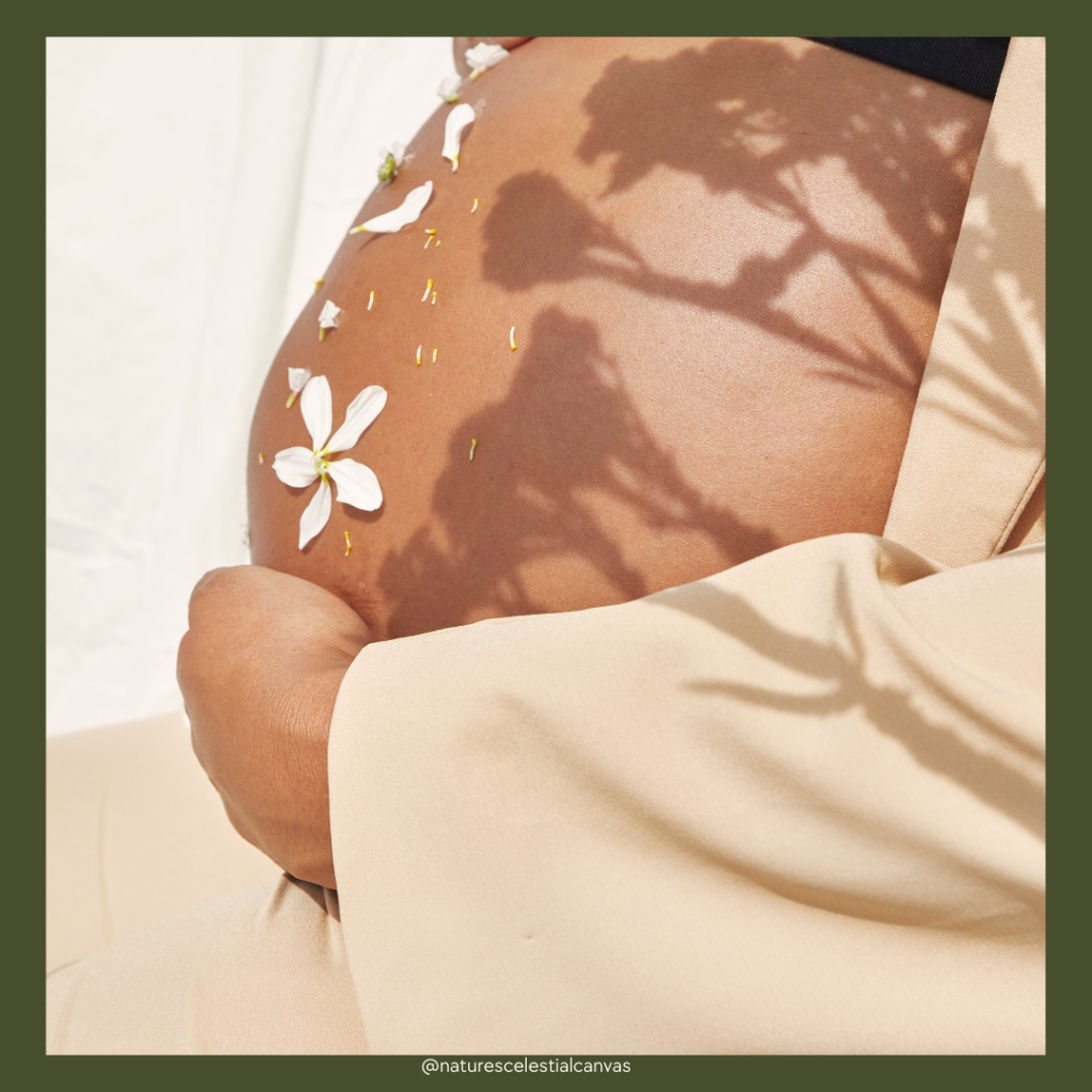 healthy looking pregnancy belly 